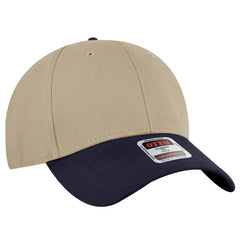 OTTO 19-251 6 Panel Low Profile Baseball Cap - Nvy/Kha - Nvy/Kha / 6 1/2’’ - 7 5/8’’