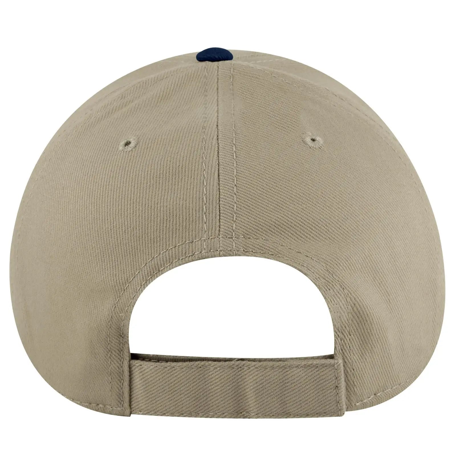 OTTO 19-251 6 Panel Low Profile Baseball Cap - Nvy/Kha - Nvy/Kha / 6 1/2’’ - 7 5/8’’