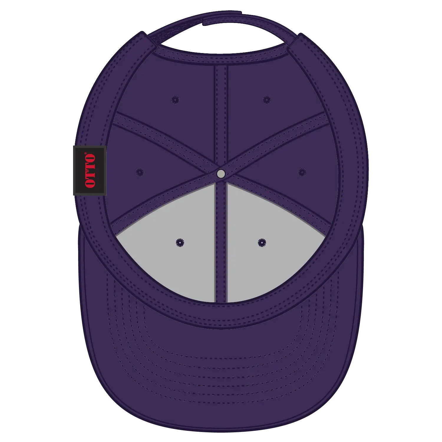OTTO 19-251 6 Panel Low Profile Baseball Cap - Purple - Purple / 6 1/2’’ - 7 5/8’’