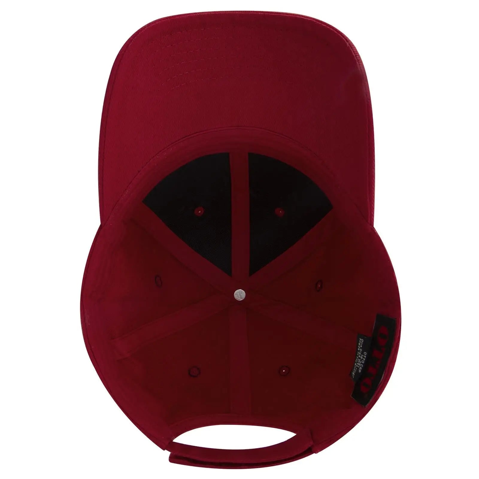 OTTO 19-251 6 Panel Low Profile Baseball Cap - Red - Red / 6 1/2’’ - 7 5/8’’
