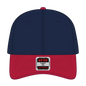 OTTO 19-251 6 Panel Low Profile Baseball Cap - Red/Nvy - Red/Nvy / 6 1/2’’ - 7 5/8’’