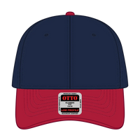 OTTO 19-251 6 Panel Low Profile Baseball Cap - Red/Nvy - Red/Nvy / 6 1/2’’ - 7 5/8’’