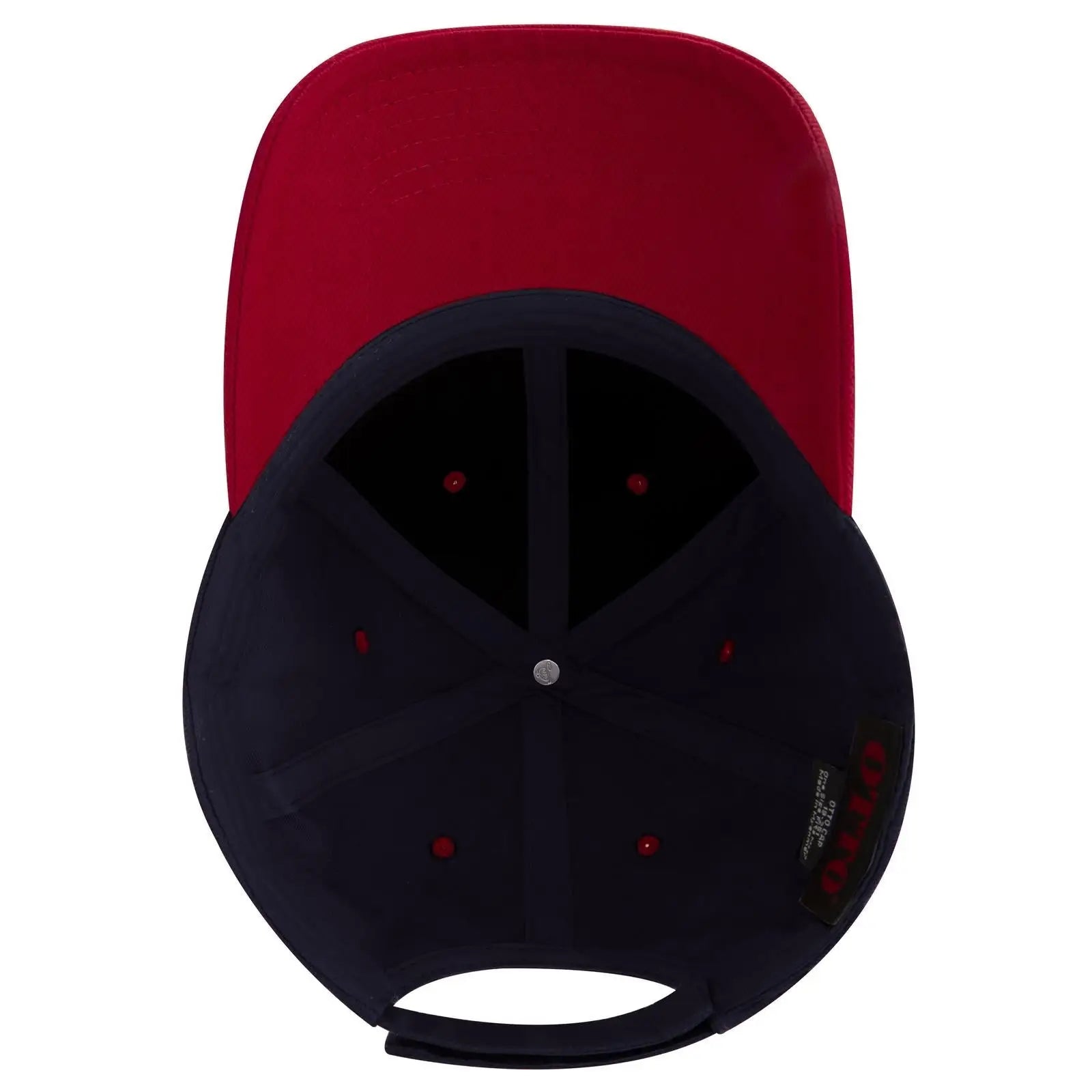 OTTO 19-251 6 Panel Low Profile Baseball Cap - Red/Nvy - Red/Nvy / 6 1/2’’ - 7 5/8’’