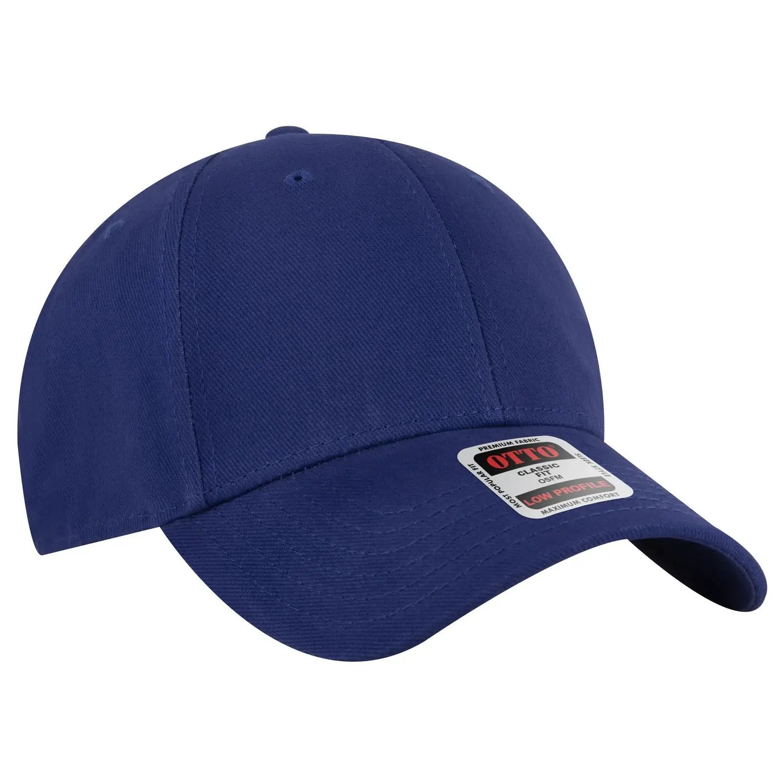 OTTO 19-251 6 Panel Low Profile Baseball Cap - Royal - Royal / 6 1/2’’ - 7 5/8’’