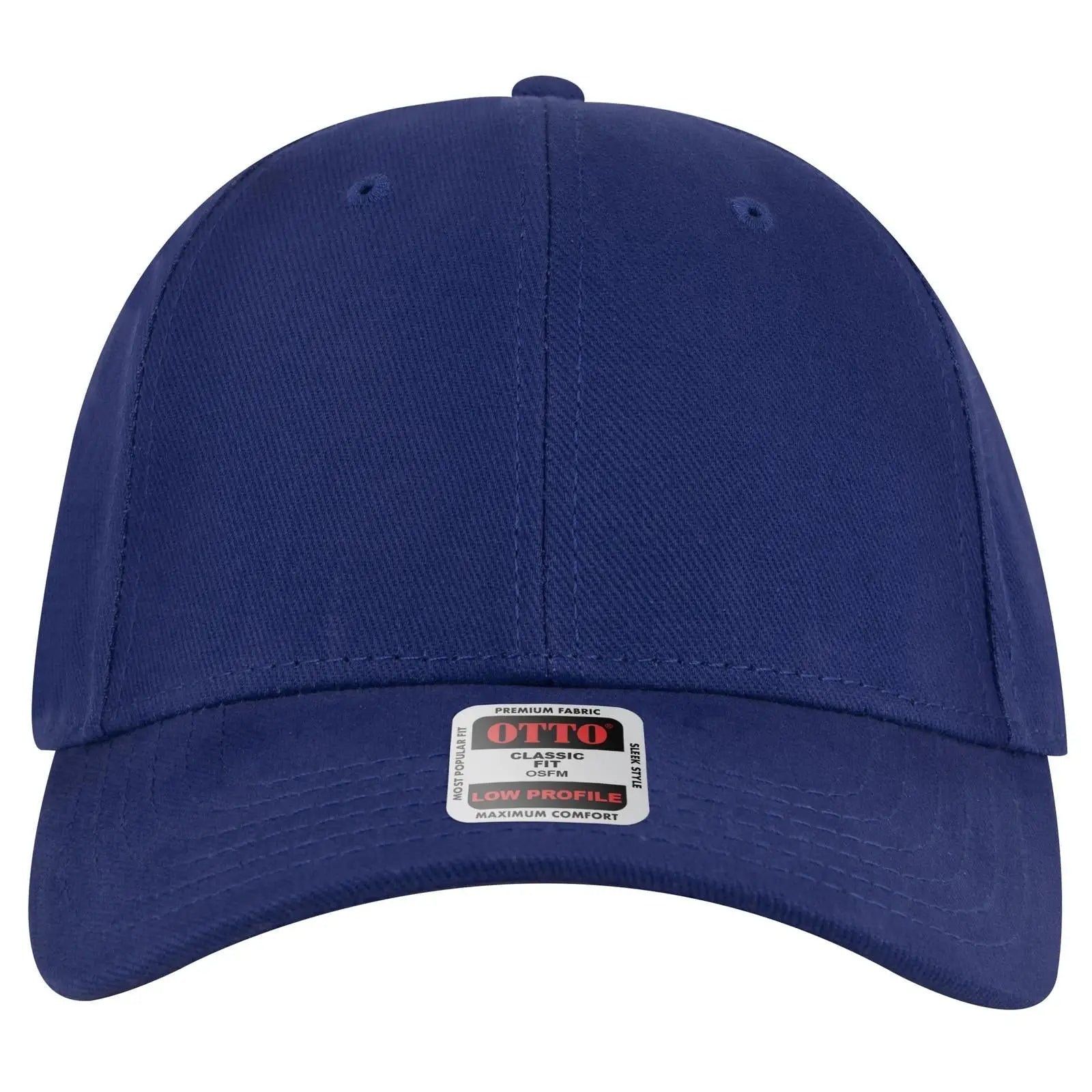 OTTO 19-251 6 Panel Low Profile Baseball Cap - Royal - Royal / 6 1/2’’ - 7 5/8’’