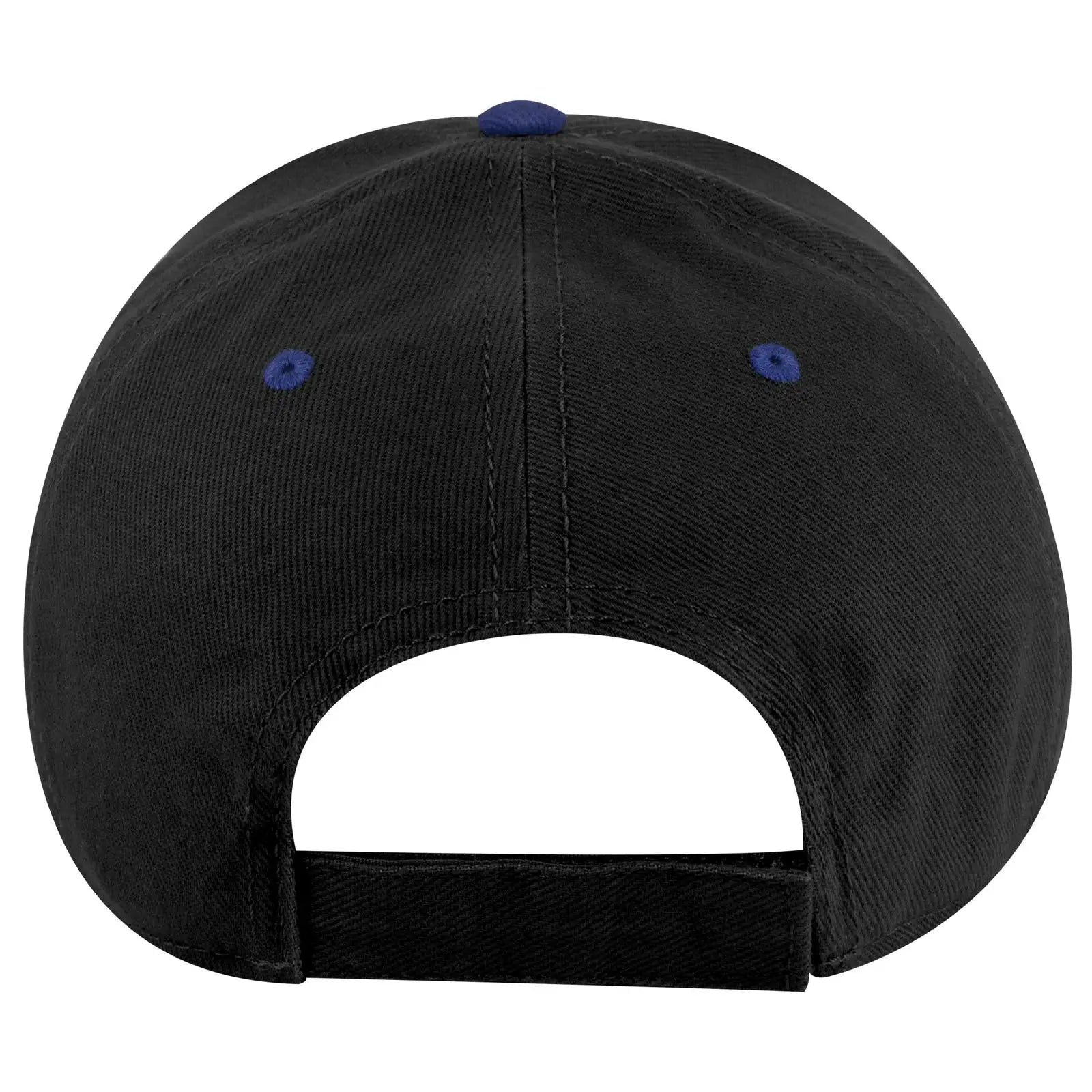OTTO 19-251 6 Panel Low Profile Baseball Cap - Royal/Black - Royal/Black / 6 1/2’’ - 7 5/8’’
