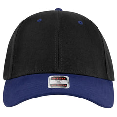 OTTO 19-251 6 Panel Low Profile Baseball Cap - Royal/Black - Royal/Black / 6 1/2’’ - 7 5/8’’