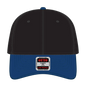 OTTO 19-251 6 Panel Low Profile Baseball Cap - Royal/Black - Royal/Black / 6 1/2’’ - 7 5/8’’