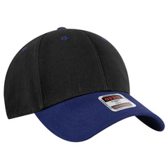 OTTO 19-251 6 Panel Low Profile Baseball Cap - Royal/Black - Royal/Black / 6 1/2’’ - 7 5/8’’