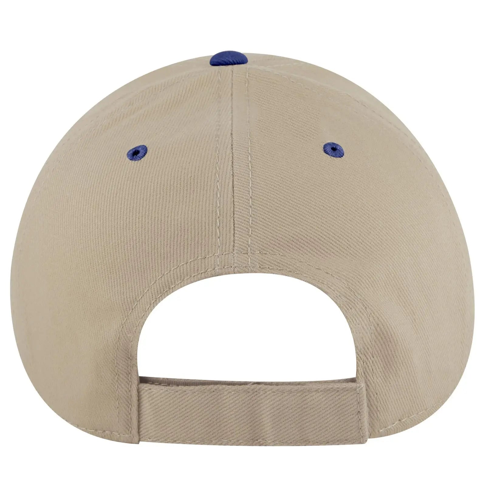 OTTO 19-251 6 Panel Low Profile Baseball Cap - Ryl/Kha - Ryl/Kha / 6 1/2’’ - 7 5/8’’
