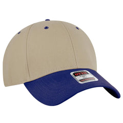 OTTO 19-251 6 Panel Low Profile Baseball Cap - Ryl/Kha - Ryl/Kha / 6 1/2’’ - 7 5/8’’