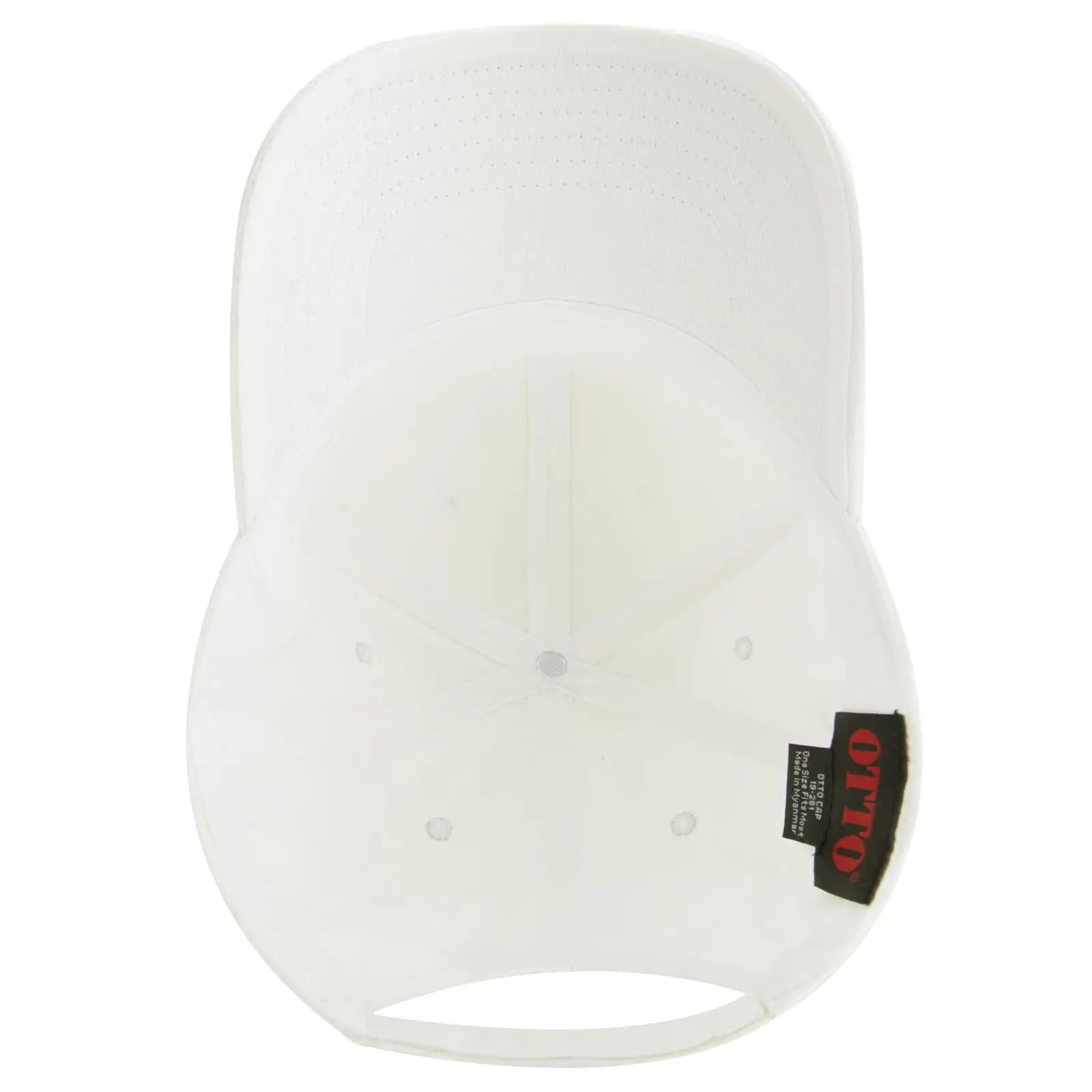 OTTO 19-251 6 Panel Low Profile Baseball Cap - White - White / 6 1/2’’ - 7 5/8’’