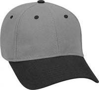 OTTO 19 251 Brushed Bull Denim Seamed Front Panel Low Profile Pro Style Cap Black Charcoal Black Dark Gray / One Size