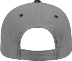 OTTO 19 251 Brushed Bull Denim Seamed Front Panel Low Profile Pro Style Cap Black Charcoal Black Dark Gray / One Size