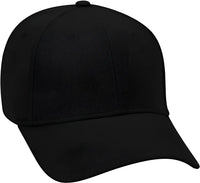 OTTO 19-251 Brushed Bull Denim Seamed Front Panel Low Profile Pro Style Cap - Black - Black / One Size Fits Most