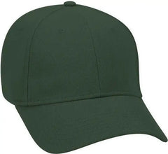 OTTO 19-251 Brushed Bull Denim Seamed Front Panel Low Profile Pro Style Cap - Dark Green - Forest / One Size Fits Most