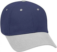 OTTO 19-251 Brushed Bull Denim Seamed Front Panel Low Profile Pro Style Cap - Gray Navy - Gray Navy / One Size Fits Most
