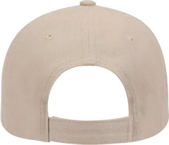 OTTO 19-251 Brushed Bull Denim Seamed Front Panel Low Profile Pro Style Cap - Khaki - Khaki / One Size Fits Most