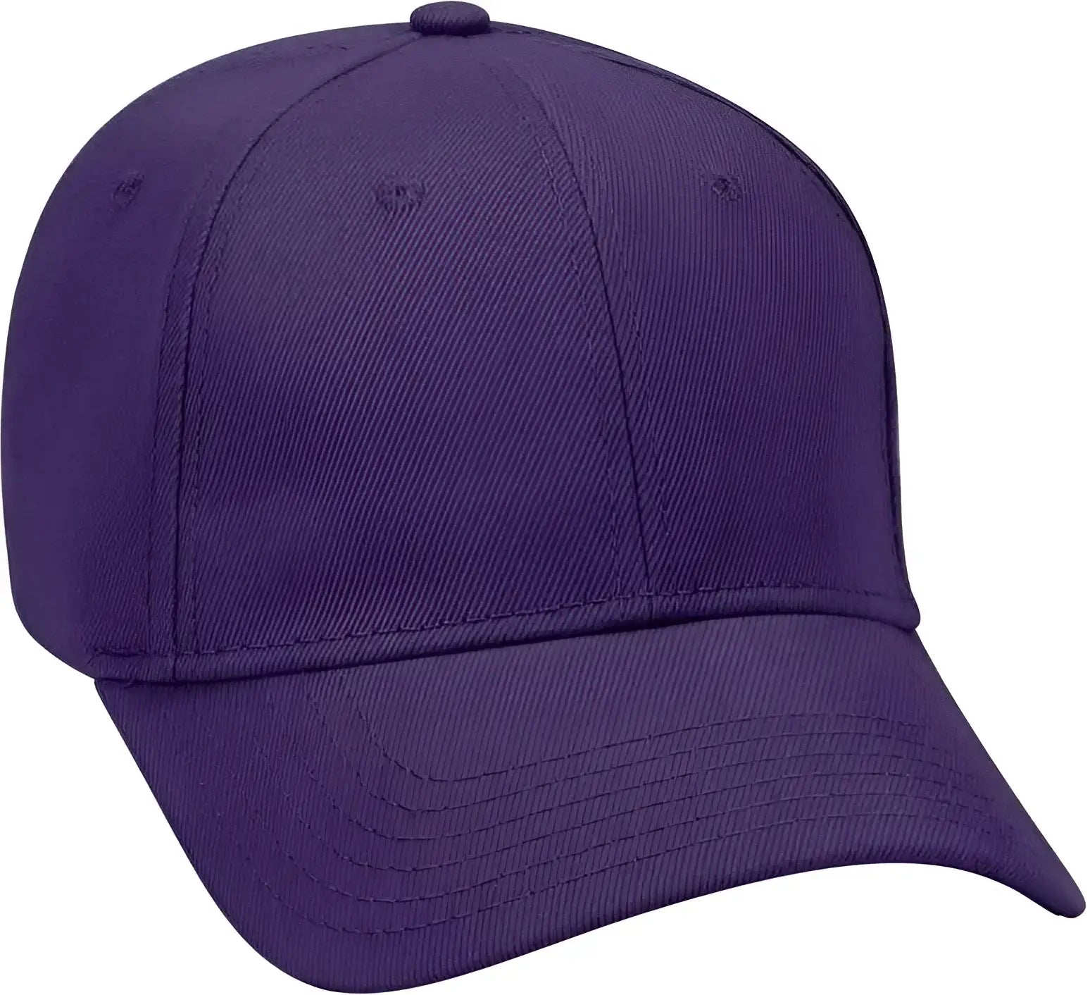 OTTO 19-251 Brushed Bull Denim Seamed Front Panel Low Profile Pro Style Cap - Purple - Purple / One Size Fits Most