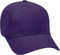 OTTO 19-251 Brushed Bull Denim Seamed Front Panel Low Profile Pro Style Cap - Purple - Purple / One Size Fits Most