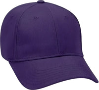 OTTO 19-251 Brushed Bull Denim Seamed Front Panel Low Profile Pro Style Cap - Purple - Purple / One Size Fits Most