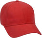 OTTO 19-251 Brushed Bull Denim Seamed Front Panel Low Profile Pro Style Cap - Red - Red / One Size Fits Most