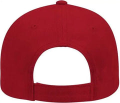 OTTO 19-251 Brushed Bull Denim Seamed Front Panel Low Profile Pro Style Cap - Red - Red / One Size Fits Most