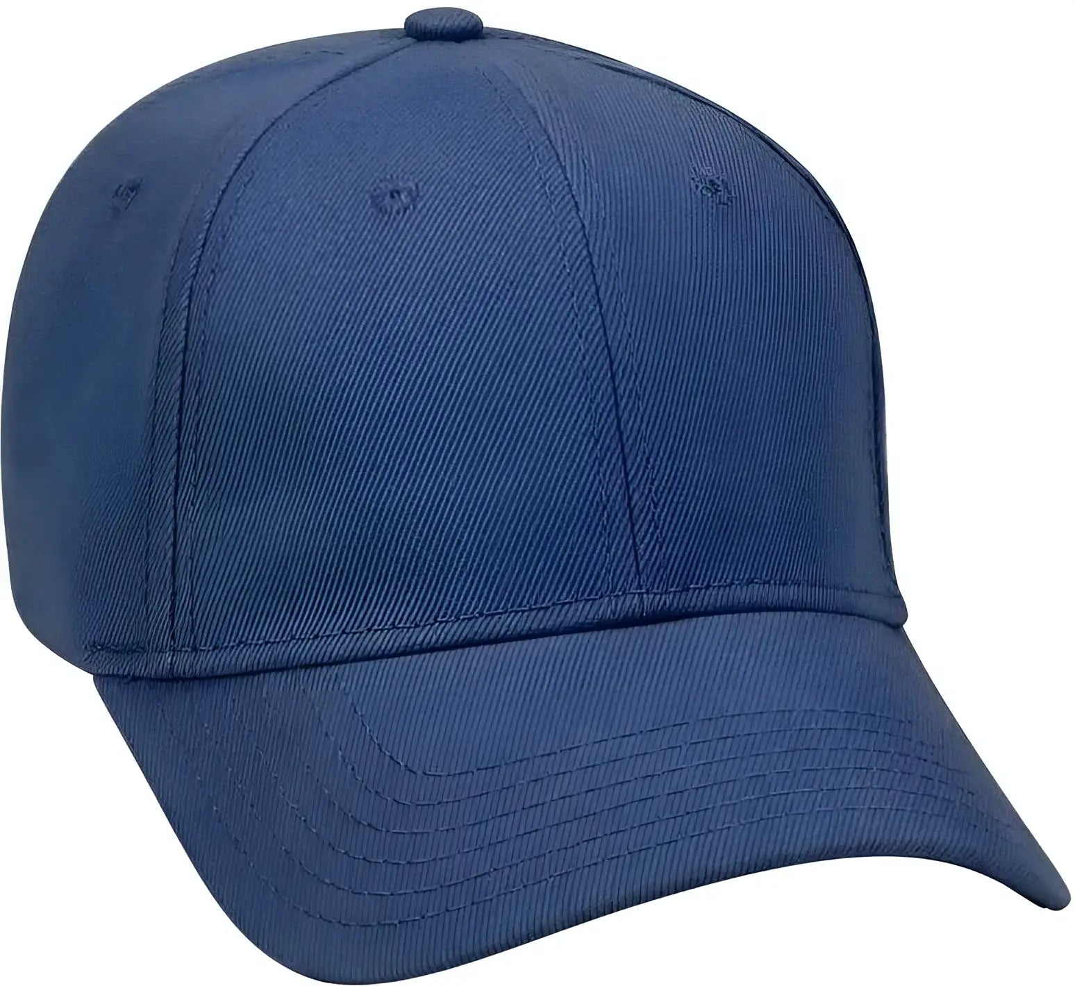 OTTO 19-251 Brushed Bull Denim Seamed Front Panel Low Profile Pro Style Cap - Royal - Royal / One Size Fits Most