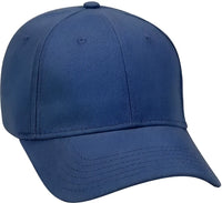 OTTO 19-251 Brushed Bull Denim Seamed Front Panel Low Profile Pro Style Cap - Royal - Royal / One Size Fits Most