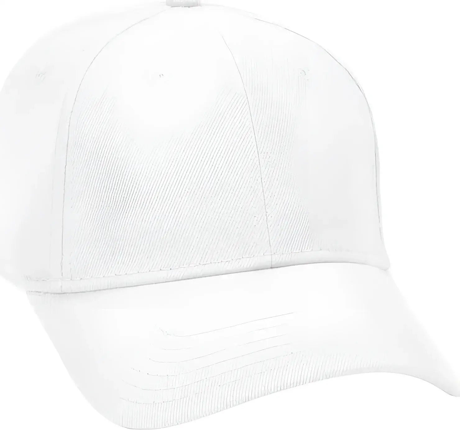 OTTO 19-251 Brushed Bull Denim Seamed Front Panel Low Profile Pro Style Cap - White - White / One Size Fits Most