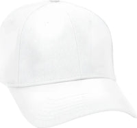 OTTO 19-251 Brushed Bull Denim Seamed Front Panel Low Profile Pro Style Cap - White - White / One Size Fits Most