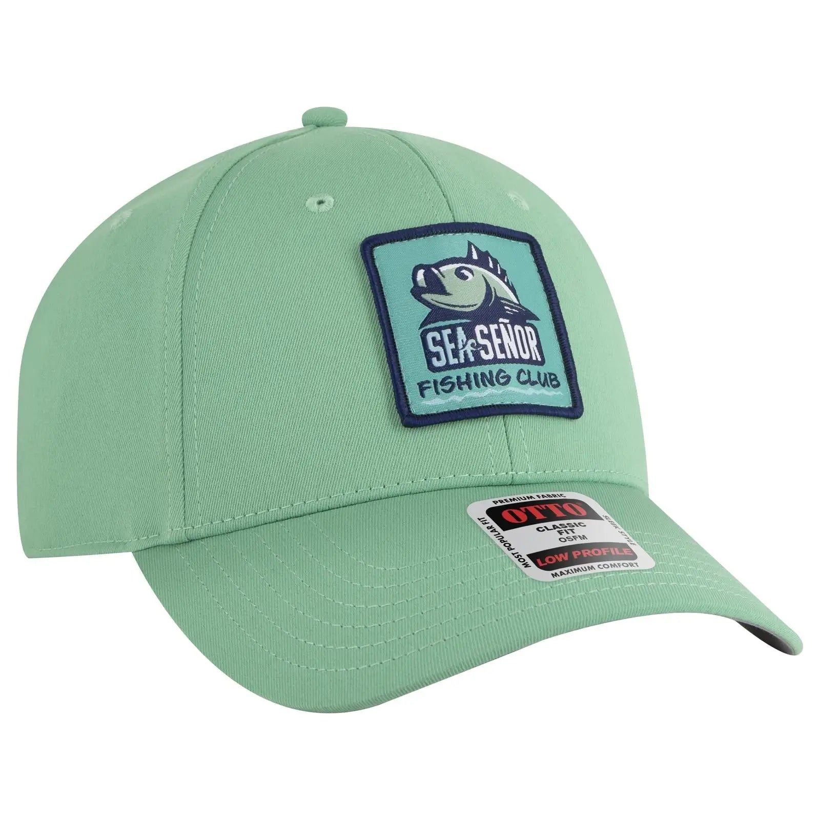 OTTO 19-3 6 Panel Low Profile Baseball Cap - Black - Black / 7 3/8’’ - 7 5/8’’