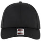 OTTO 19-3 6 Panel Low Profile Baseball Cap - Black - Black / 7 3/8’’ - 7 5/8’’