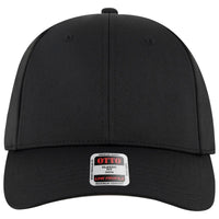 OTTO 19-3 6 Panel Low Profile Baseball Cap - Black - Black / 7 3/8’’ - 7 5/8’’