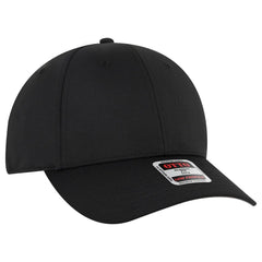 OTTO 19-3 6 Panel Low Profile Baseball Cap - Black - Black / 7 3/8’’ - 7 5/8’’