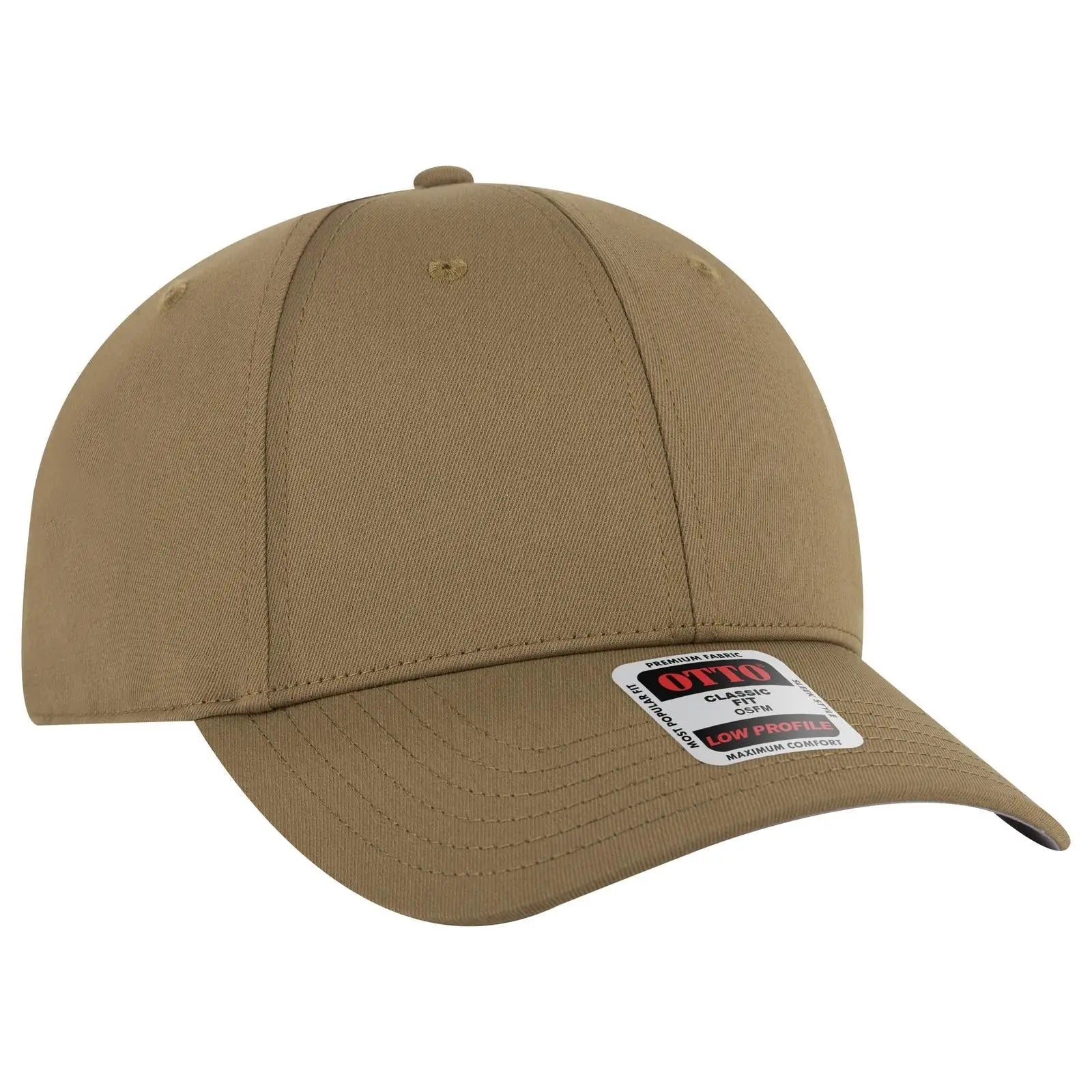 OTTO 19-3 6 Panel Low Profile Baseball Cap - Coyote Brown - Coyote Brown / 7 3/8’’ - 7 5/8’’