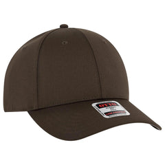 OTTO 19-3 6 Panel Low Profile Baseball Cap - Dk. Brown - Dk. Brown / 7 3/8’’ - 7 5/8’’