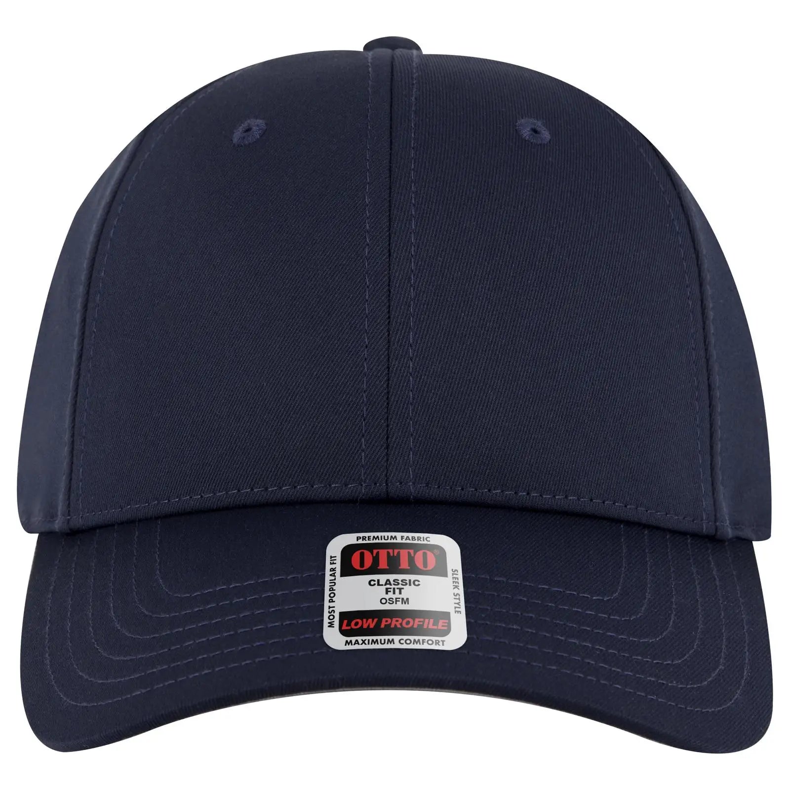 OTTO 19-3 6 Panel Low Profile Baseball Cap - Navy - Navy / 7 3/8’’ - 7 5/8’’