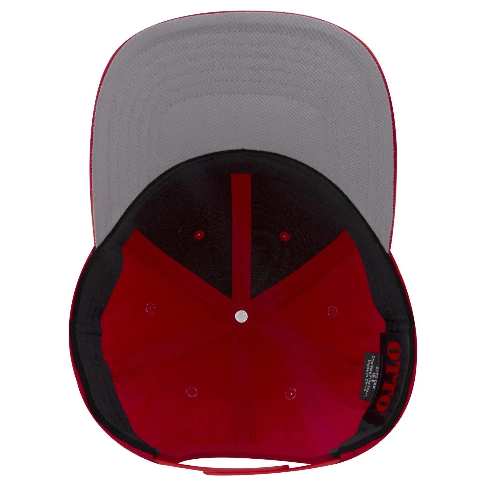 OTTO 19-3 6 Panel Low Profile Baseball Cap - Red - Red / 7 3/8’’ - 7 5/8’’