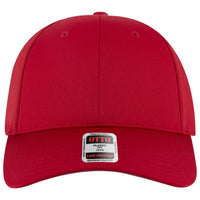 OTTO 19-3 6 Panel Low Profile Baseball Cap - Red - Red / 7 3/8’’ - 7 5/8’’