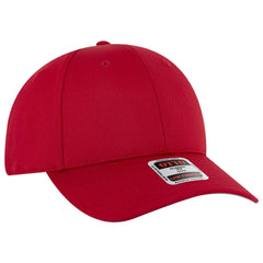 OTTO 19-3 6 Panel Low Profile Baseball Cap - Red - Red / 7 3/8’’ - 7 5/8’’