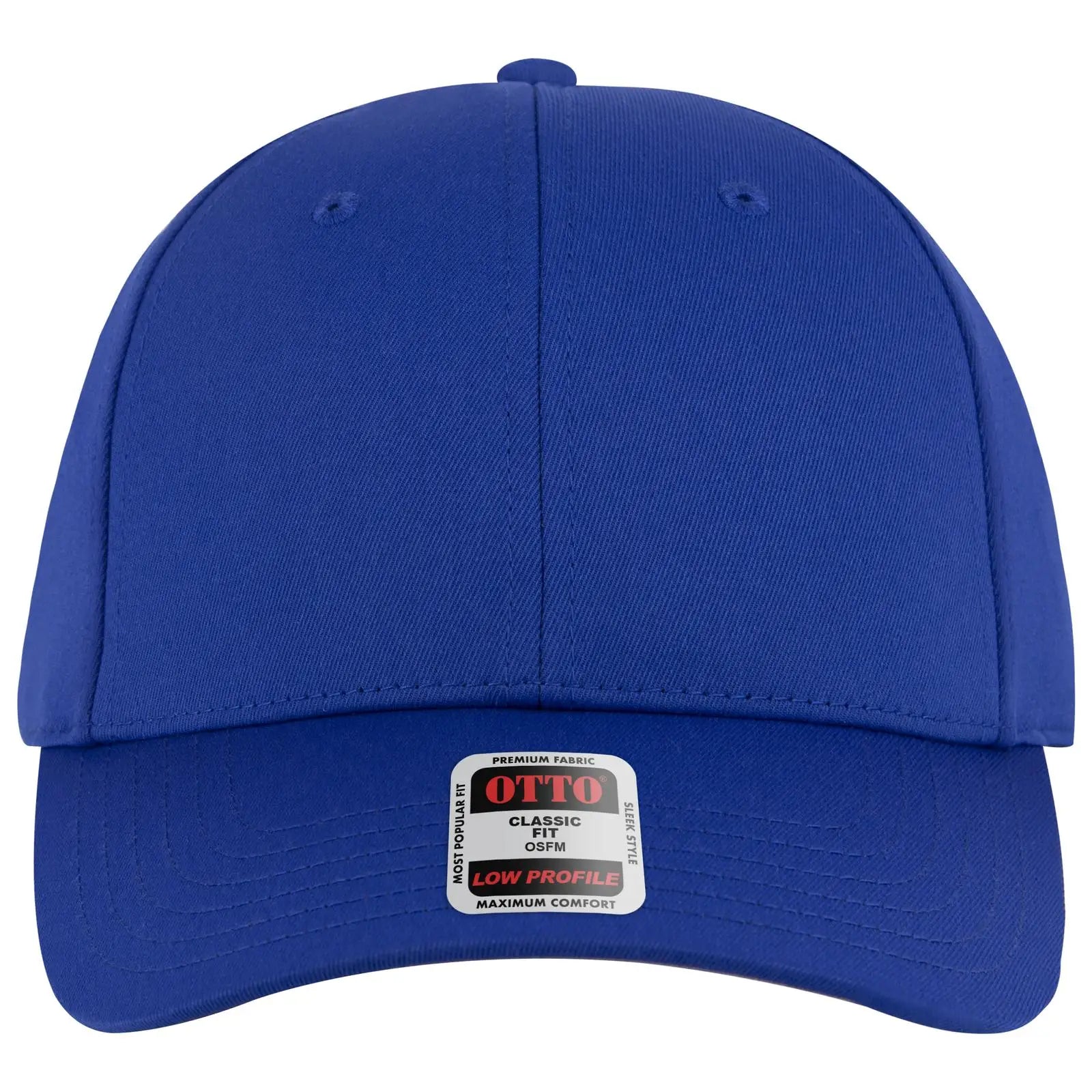 OTTO 19-3 6 Panel Low Profile Baseball Cap - Royal - Royal / 7 3/8’’ - 7 5/8’’