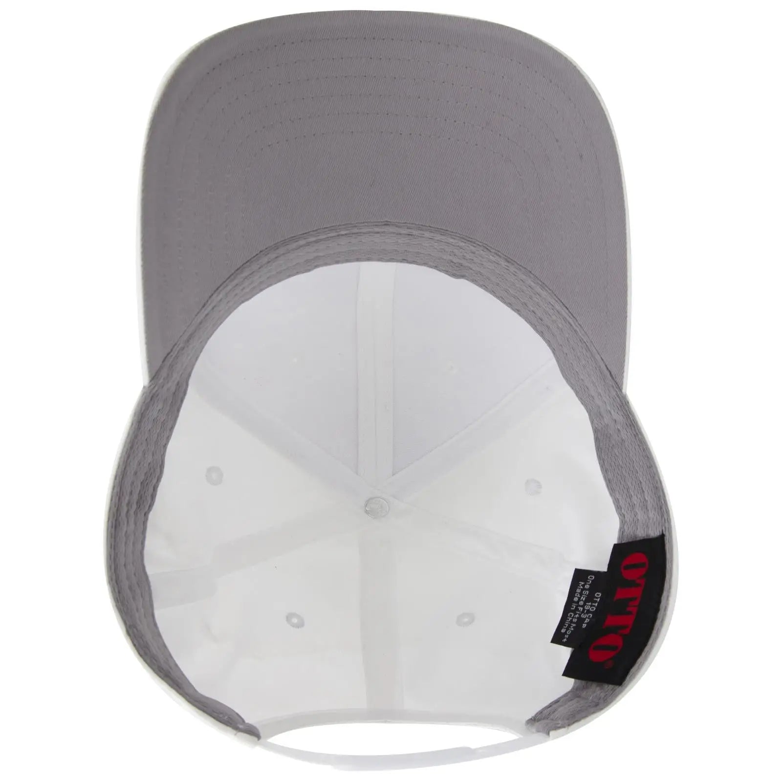OTTO 19-3 6 Panel Low Profile Baseball Cap - White - White / 7 3/8’’ - 7 5/8’’