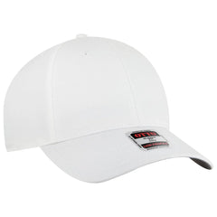 OTTO 19-3 6 Panel Low Profile Baseball Cap - White - White / 7 3/8’’ - 7 5/8’’