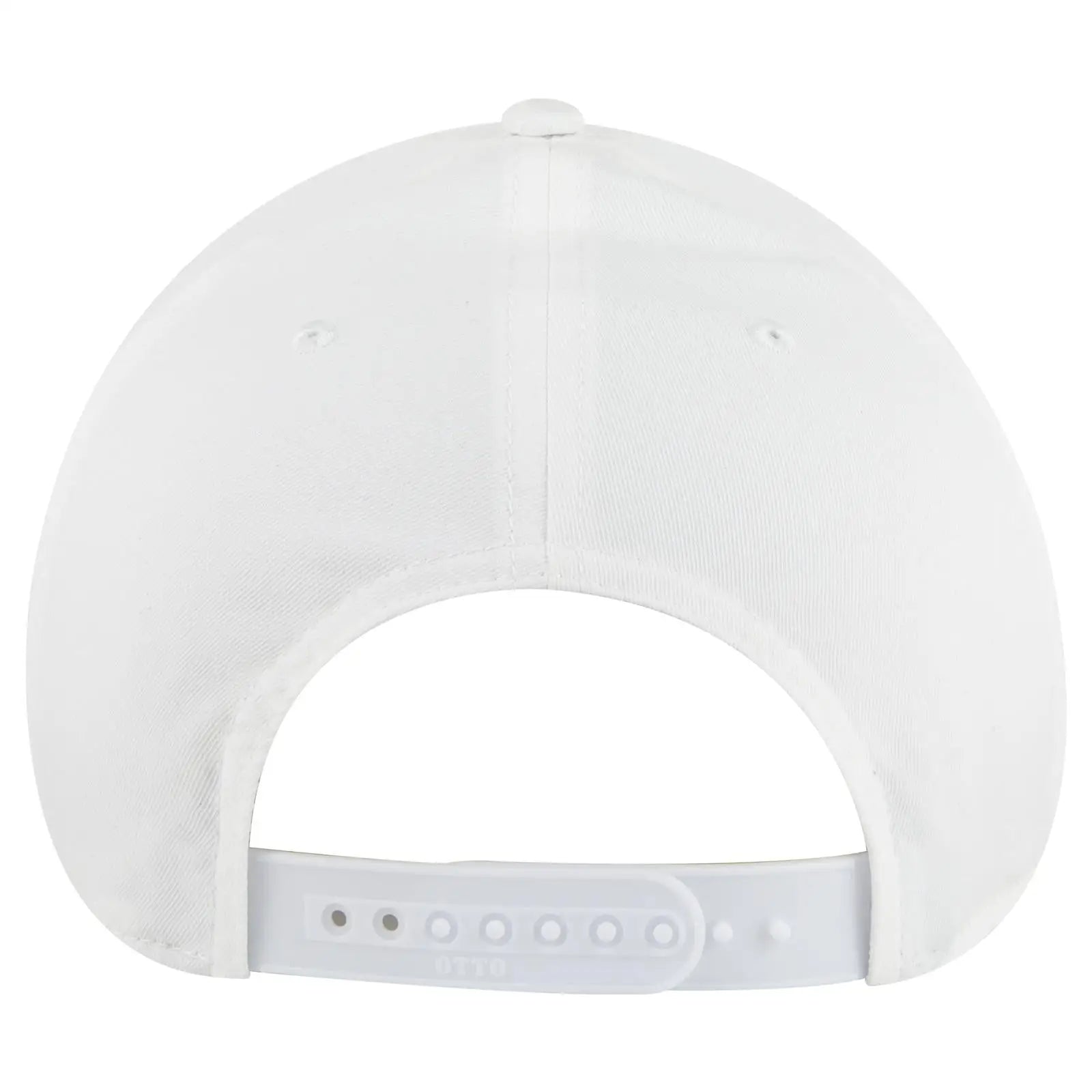 OTTO 19-3 6 Panel Low Profile Baseball Cap - White - White / 7 3/8’’ - 7 5/8’’
