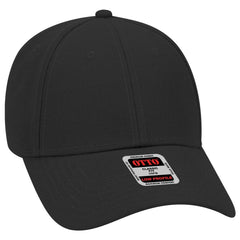 OTTO 19-304 6 Panel Low Profile Baseball Cap - Black - Black / 6 1/2’’ - 7 5/8’’