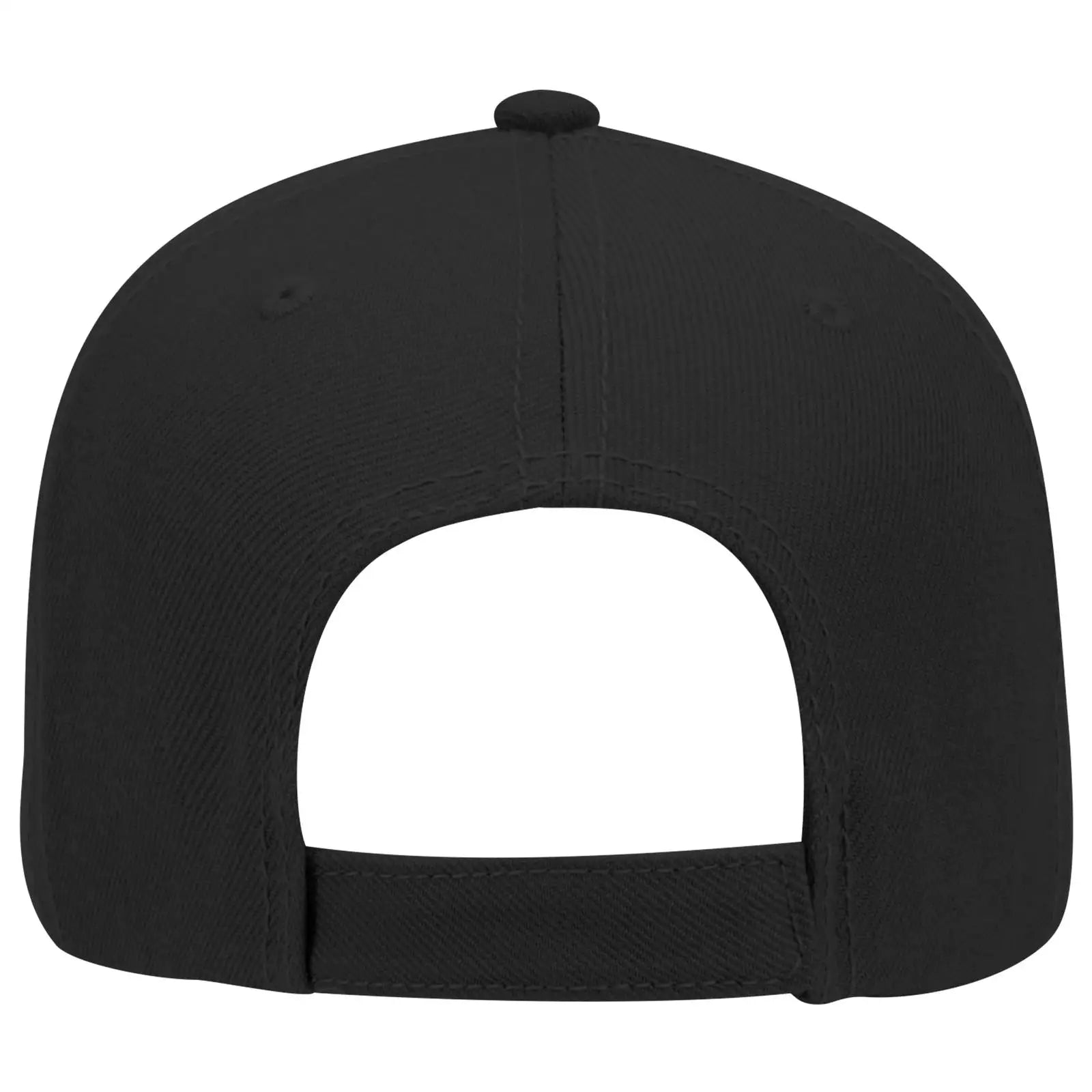 OTTO 19-304 6 Panel Low Profile Baseball Cap - Black - Black / 6 1/2’’ - 7 5/8’’