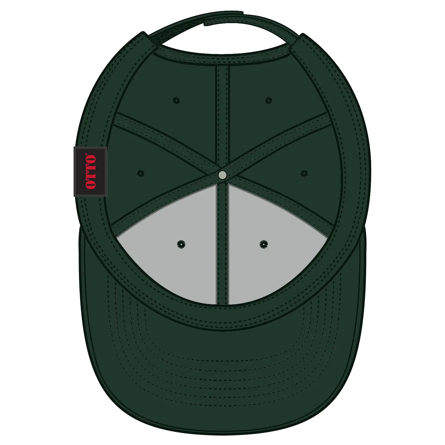 OTTO 19-304 6 Panel Low Profile Baseball Cap - Dk. Green - Dk. Green / 6 1/2’’ - 7 5/8’’