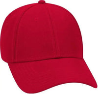 OTTO 19-304 Wool Blend Gray Undervisor Low Profile Pro Style Structured Firm Front Panel Cap - Red - Red / One Size