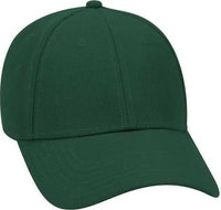 OTTO 19-304 Wool Blend Gray Undervisor Low Profile Pro Style Structured Firm Front Panel Cap - Dark Green - Forest